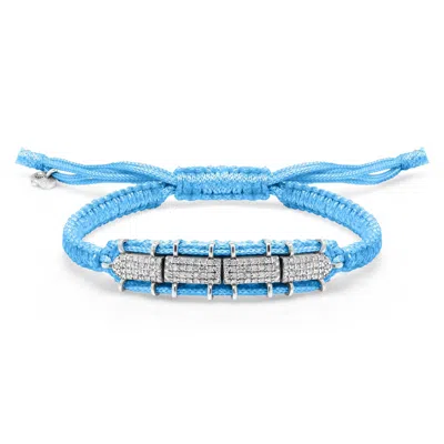 Caravan Of Stones Women's Baby Blue Row Bracelet
