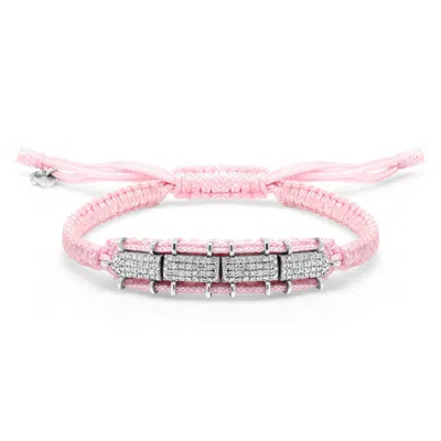 Caravan Of Stones Women's Baby Pink Row Bracelet