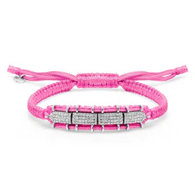 Caravan Of Stones Women's Bubblegum Pink Row Bracelet