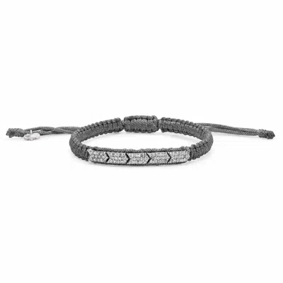 Caravan Of Stones Women's Grey Méridien Bracelet Dark Olive Gunmetal In Gray