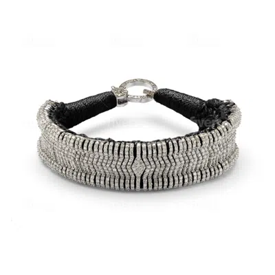Caravan Of Stones Women's Ibiza - Black Thread Diamond Bracelet