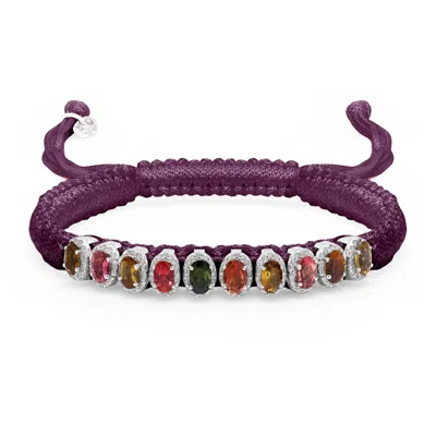 Caravan Of Stones Women's Red Vampire Claret Mini Lisse Bracelet In Purple