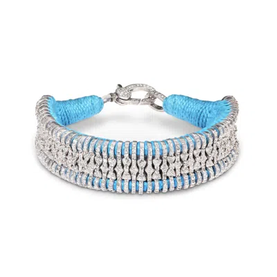 Caravan Of Stones Women's Sky Blue Silver Stacker