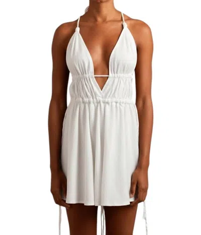 Caravana Astu Mini Dress In Natural In White
