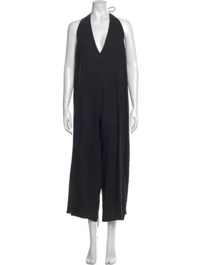 Pre-owned Caravana Halterneck Jumpsuit In Black