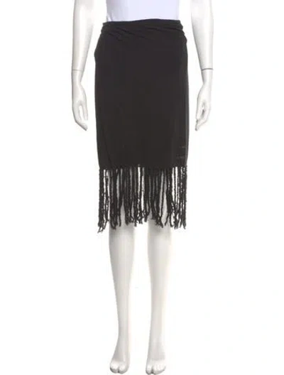 Pre-owned Caravana Knee-length Skirt In Gray