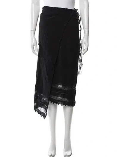 Pre-owned Caravana Leather Trim Embellishment Cover-up In Black