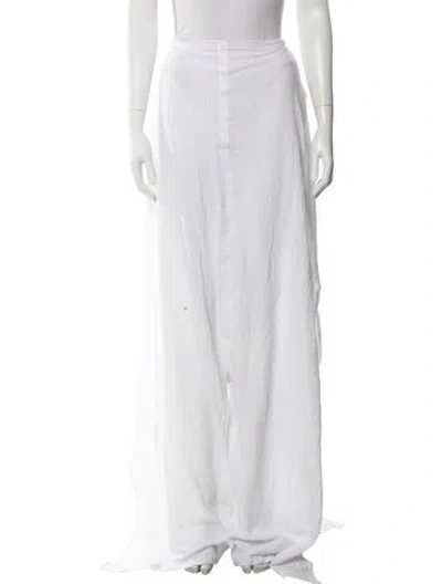 Pre-owned Caravana Leather Trim Embellishment Cover-up In White
