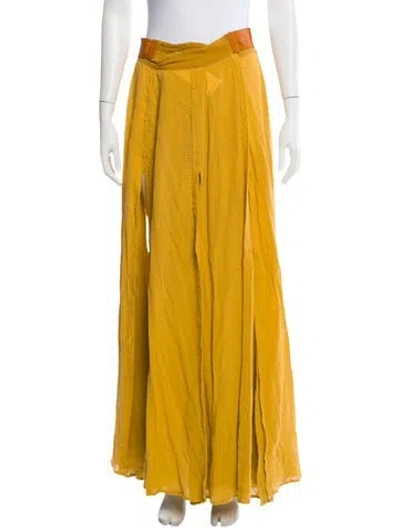 Pre-owned Caravana Long Skirt In Yellow