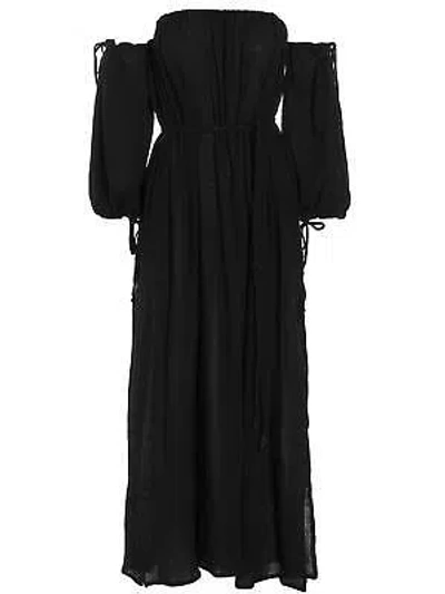 Pre-owned Caravana 'messenger' Long Dress In Black