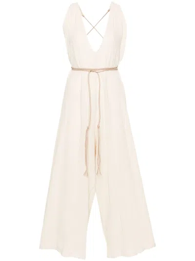 Caravana Pakkun Cotton Jumpsuit In Neutrals