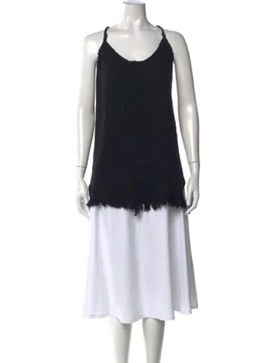 Pre-owned Caravana Scoop Neck Sleeveless Top In Black