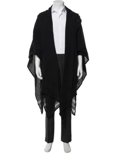 Pre-owned Caravana Striped Cape In Black