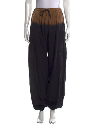 Pre-owned Caravana Tie-dye Print Wide Leg Pants W/ Tags In Black