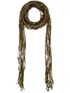 Caravana Woven Leather Belt In Green