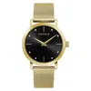 Caravelle By Bulova Crystal Gold-tone Mesh Ladies Watch