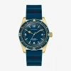 Caravelle Designed By Bulova Mens Blue Strap Watch 44b129 In Blue