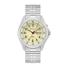 Caravelle Designed By Bulova Mens Silver Tone Stainless Steel Expansion Watch 43c124 In Metallic