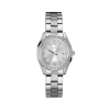 Caravelle Designed By Bulova Womens Crystal Accent Silver Tone Stainless Steel Bracelet Watch 43m120 In Silver