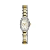 Caravelle Designed By Bulova Womens Crystal Accent Two Tone Stainless Steel Bracelet Watch 45l168 In Gold