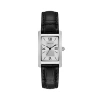 Caravelle Designed By Bulova Womens Diamond Accent Black Leather Strap Watch 43l202 In Transparent