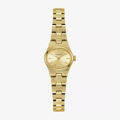 Caravelle Designed By Bulova Womens Gold Tone Stainless Steel Bracelet Watch 44l271