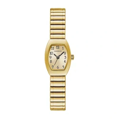 Caravelle Designed By Bulova Womens Gold Tone Stainless Steel Expansion Watch 44l261 In Transparent