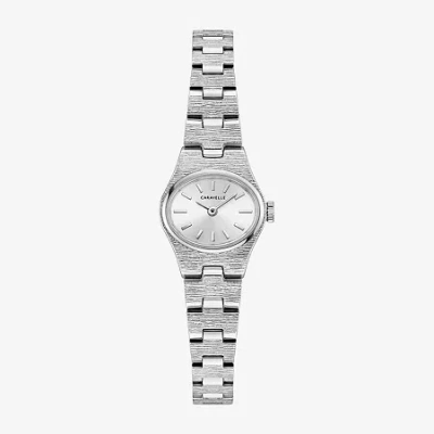 Caravelle Designed By Bulova Womens Silver Tone Stainless Steel Bracelet Watch 43l228 In Metallic