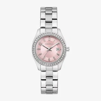 Caravelle Designed By Bulova Womens Silver Tone Stainless Steel Bracelet Watch 43m123 In Metallic