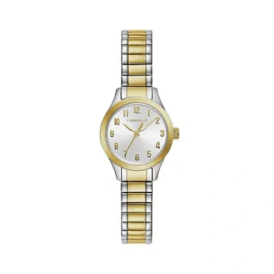 Caravelle Designed By Bulova Womens Two Tone Stainless Steel Bracelet Watch 45l177 In Transparent