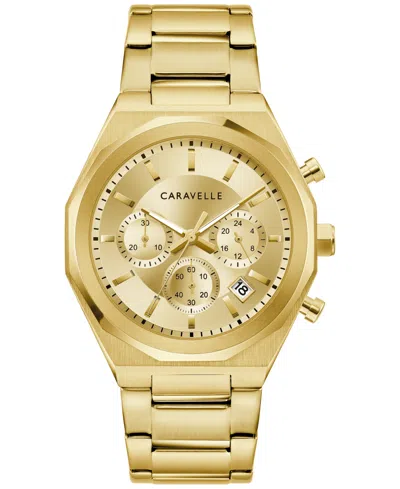 Caravelle Men's Chronograph Gold-tone Stainless Steel Bracelet Watch 40mm In No Color
