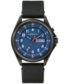 Caravelle Men's Traditional Black Leather Strap Watch 40mm In Black