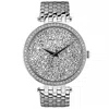 Caravelle Women's Crystal Silver Dial Watch In Metallic