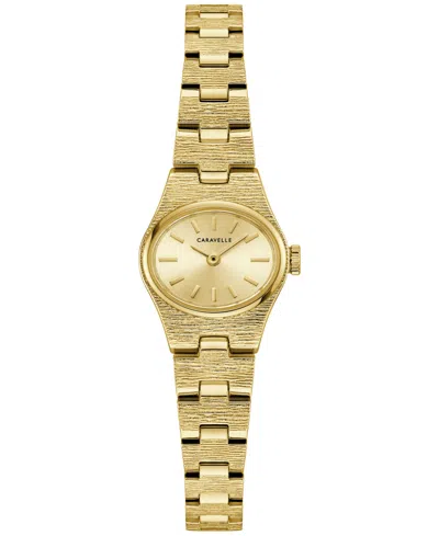 Caravelle Women's Vintage Gold-tone Stainless Steel Bracelet Watch, 20mm In Metallic
