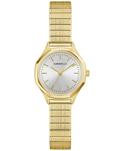 Caravelle Women's Vintage Gold-tone Stainless Steel Expansion Watch, 24mm In Pattern