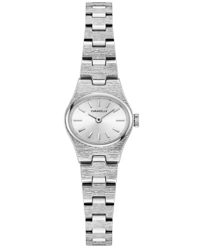 Caravelle Women's Vintage Silver-tone Stainless Steel Bracelet Watch, 20mm In Pattern