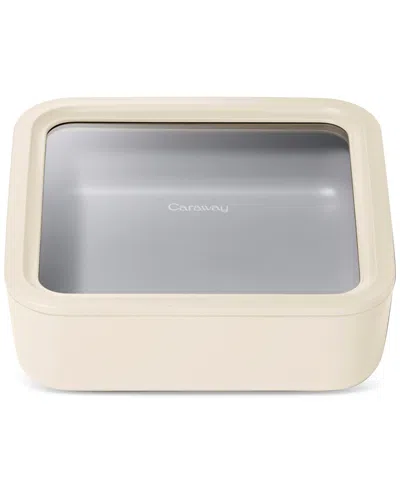 Caraway 10-cup Glass Food Storage Container With Lid In Cream
