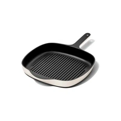 Caraway 10.5" Enameled Cast Iron Grill Pan In Cream