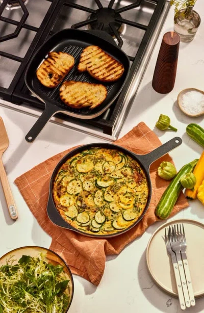Caraway 10.5-inch Enameled Cast Iron Skillet In Midnight Blue
