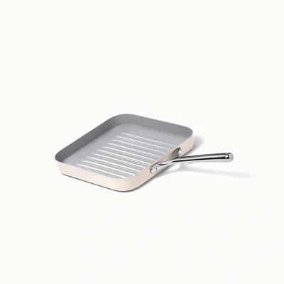 Caraway 11" Square Grill Pan, Cream In Stainless Steel;cream