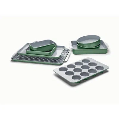 Caraway 11pc Non-toxic Nonstick Ceramic Mega Bakeware Set In Sage