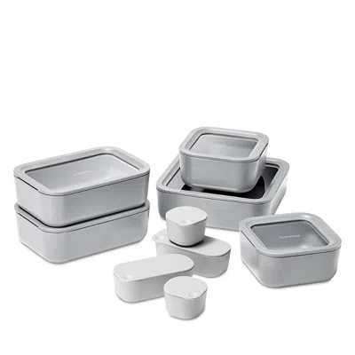 CARAWAY 14-PIECE CERAMIC COATED GLASS FOOD STORAGE SET