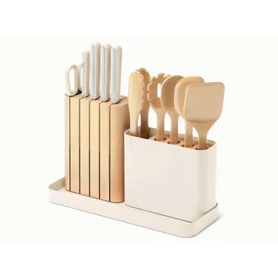 Caraway 14pc Knife & Utensil Set In Cream