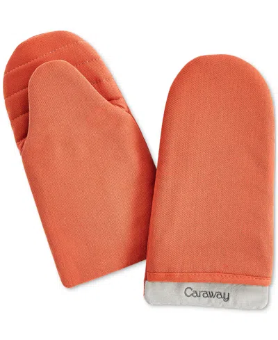 CARAWAY 2-PIECE COTTON DOUBLE-LAYERED OVEN MITT SET