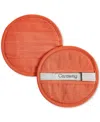 Caraway Set Of 2 Cotton Potholders In Perracotta