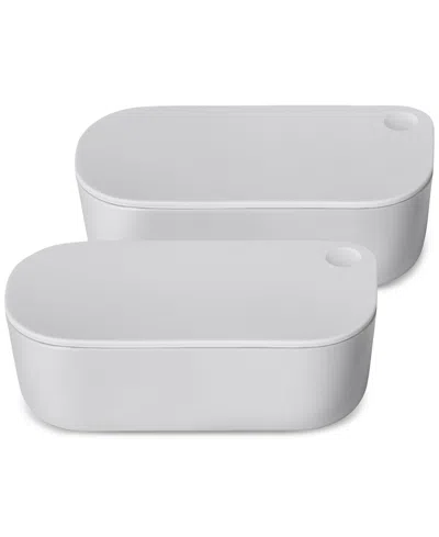 Caraway 2-pc. Dash Nonstick Glass Ramekin & Lid Set In Gray