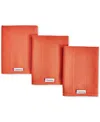 Caraway Set Of 3 Cotton Tea Towels In Perracotta