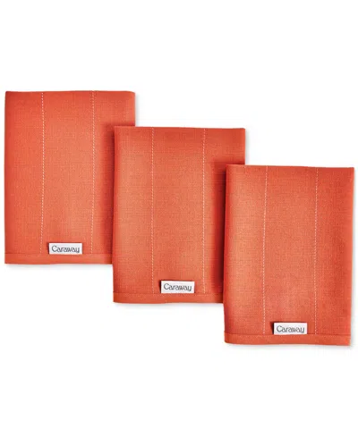 CARAWAY 3-PIECE COTTON SOLID-COLOR KITCHEN TOWEL SET