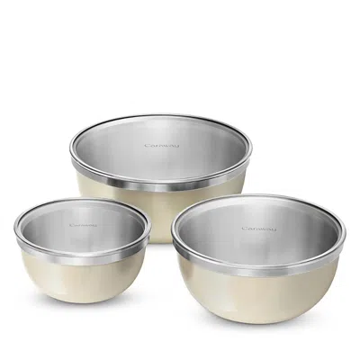Caraway 3 Piece Mixing Bowl And Lid Set In Neutral