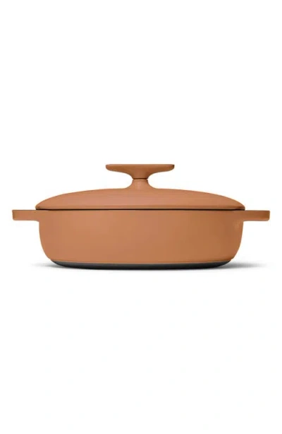Caraway 3.5-quart Braiser With Domed Lid In Brown